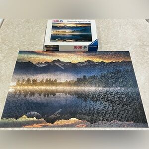 Ravensburger Lake Matheson, New Zealand 1000 piece puzzle EUC